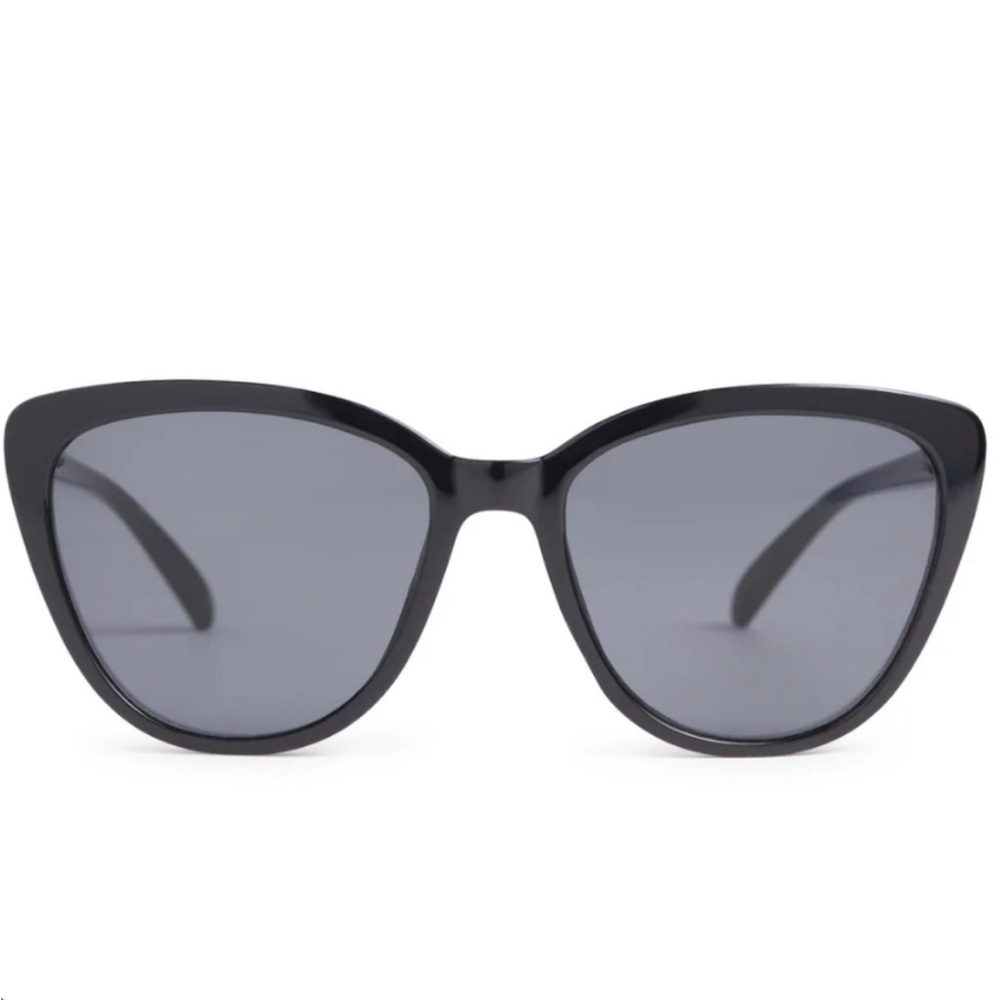NWT Rachel Zoe Nina Slightly Oversized Black Cat Eye Sunglasses & Faux Croc Case - Picture 5 of 16
